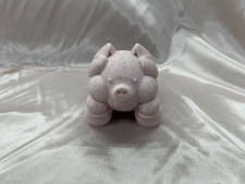 Miniature Pink Pig Piggy Piglet laying down Figure Figurine