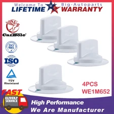 4X Dryer Timer Control Knobs w/ Metal Ring for Hotpoint & General Electric Dryer