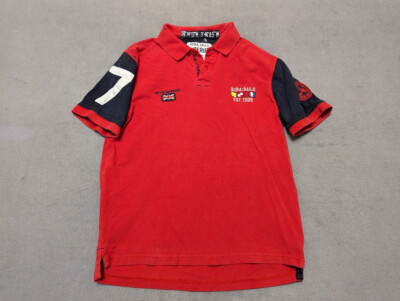 QUBA SAILS X-SERIES BRITISH NAUTICAL POLO SHIRT MENS SIZE S RED