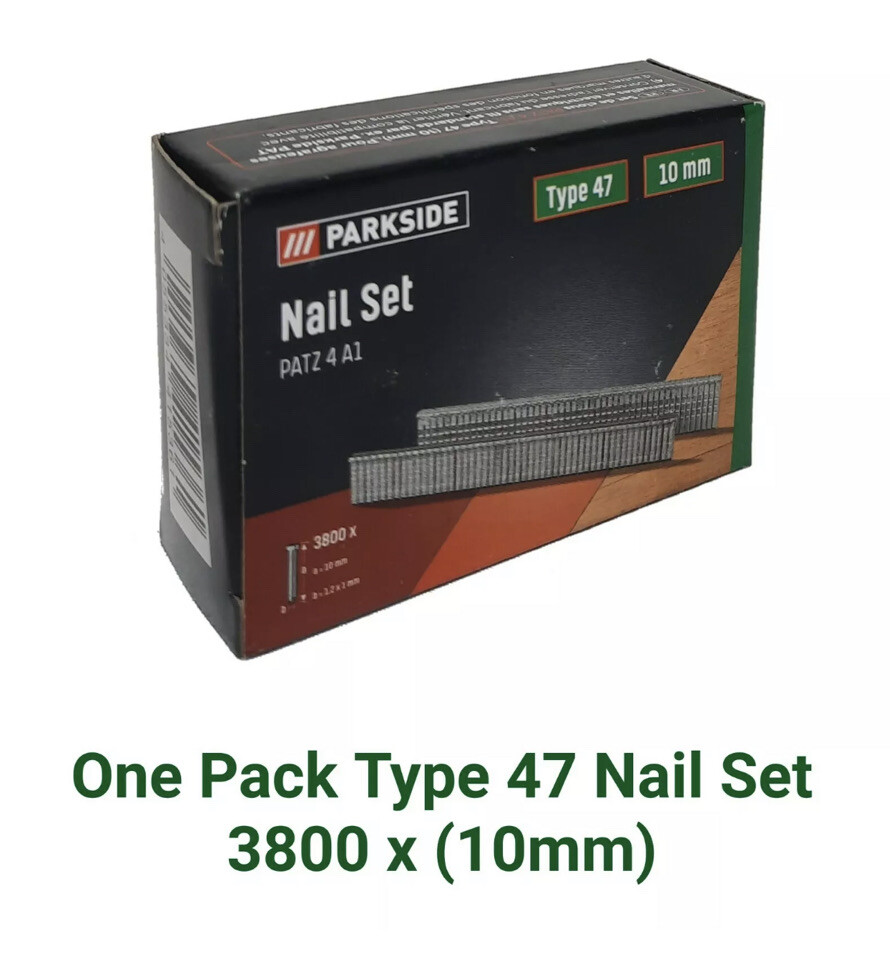 Parkside Nail Set For Parkside Cordless 4v Nailer Stapler PAT 4 C4 / D5