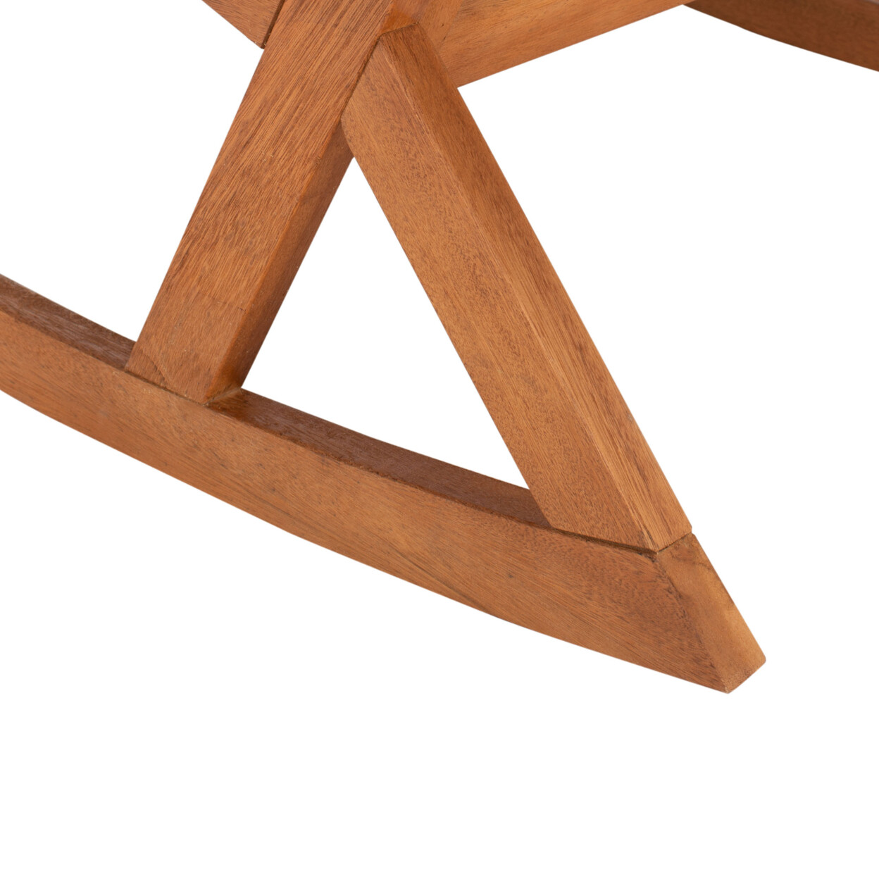 SAFAVIEH Outdoor Collection Vernon Rocking Chair | Natural / Royal Blue |