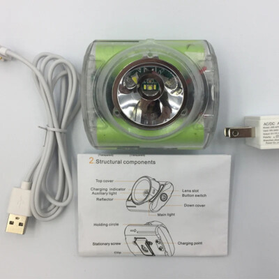 Ip68 LED Mining Lamp Lantern Fishing Powerful Headlamp Rechargeable Diving Bike