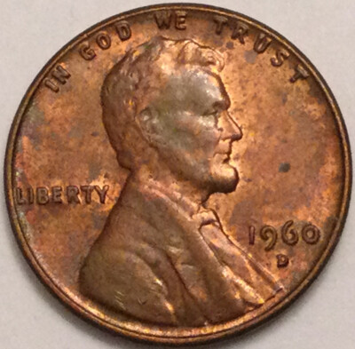 1960 D RB Small Date Lincoln Memorial Cent