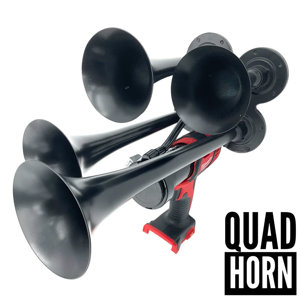 💥Milwaukee 18V impact Train Air Horn 4X QUADRUPLE Loud Air Trumpet PREMIUM - Image 3 of 4
