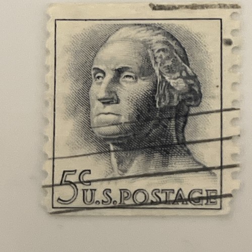1962 George Washington 5 Cent Stamp Blue/Gray (Rare). - Picture 2 of 4