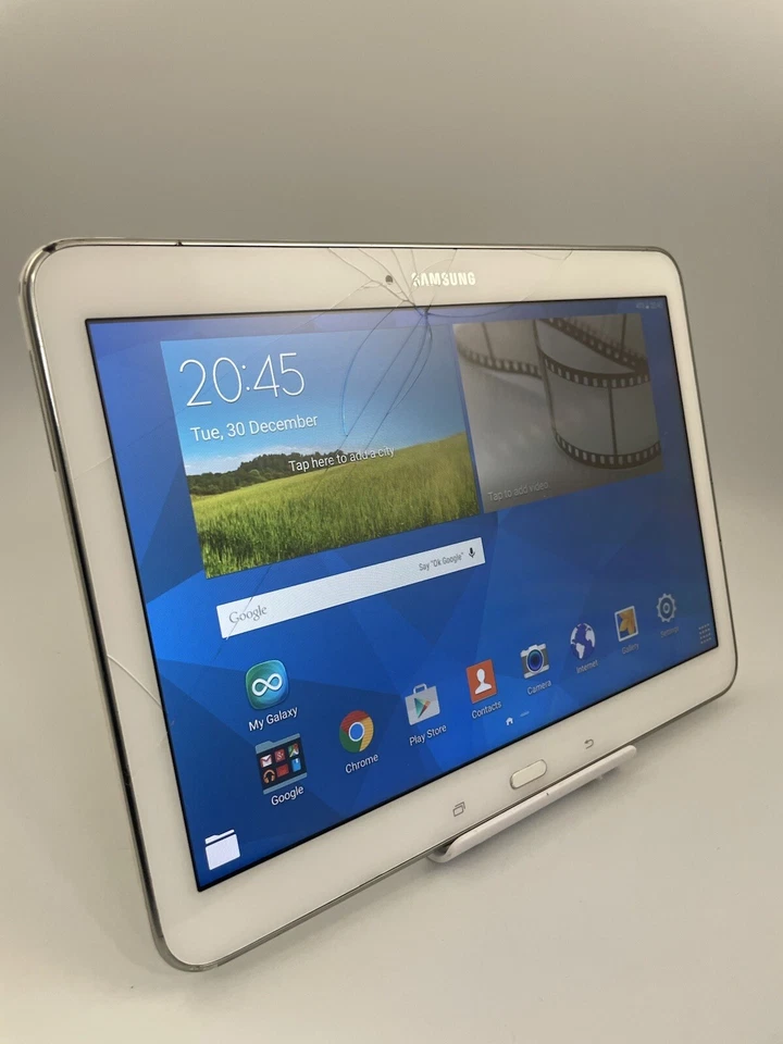 Samsung Galaxy Tab 4 10.1 SM-T530 White Wi-Fi 16GB 10.1" Android Tablet Cracked - Image 2 of 4