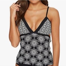 Ella Moss Medallion Melody Swimsuit Tankini Top Size Small S 