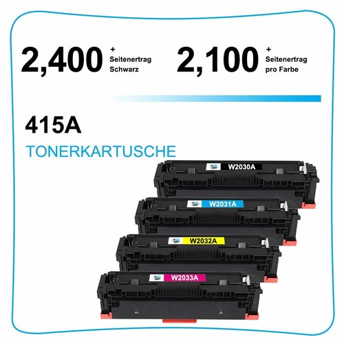 5 XXL no chip TONER für HP 415A LaserJet Pro M454 dn 454nodw MFP M479 dw 479fdn - Afbeelding 3 van 10