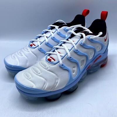 Nike Air Vapormax Plus Sneaker White University Red CW6974-100 Mens Size 10 New