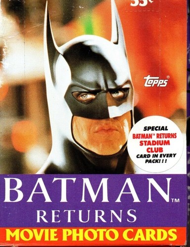 Batman Returns 1991 Box 36 Sealed Pkts Trading Cards Factory Sealed Tidy Box ABC - Picture 2 of 4