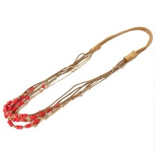 Haarband Haarkette Pfau Feder Stirnband Indianer Look Hippie Kopfschmuck