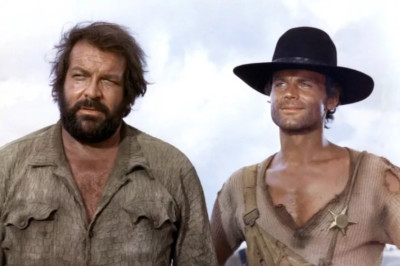 Terence Hill Bud Spencer Iconic Western They Call Me Trinity 4x6 photo