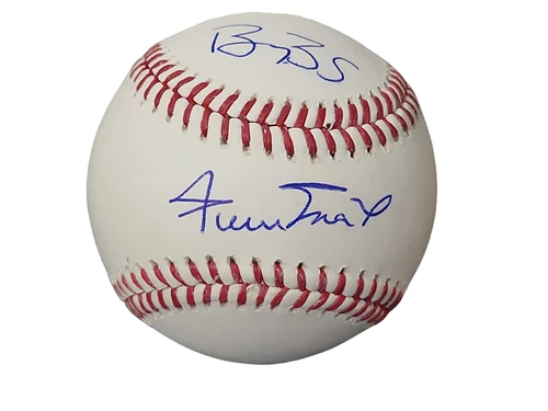 Barry Bonds and Willie Mays Duel Autographed Baseball Authenticated Both Players