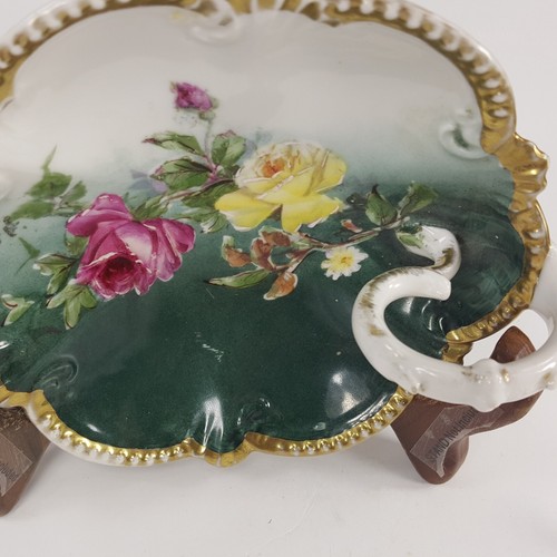 Vintage Ring/Schmuckstück Geschirr/Mit Griff gelbe und rosa Blumen Bayern 6,7" ULH8T - Bild 2 von 9