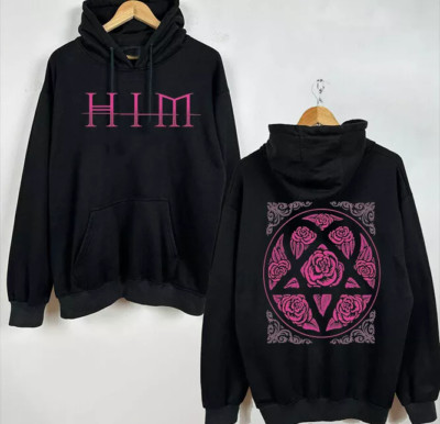 Hallothankmas HIM band Double Sides Unisex Hoodie Full Size S-5XL FH377