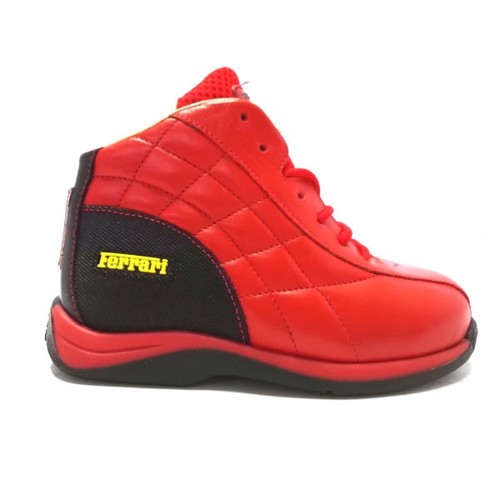 Balducci Ferrari Scarpa Alta Bambino vera pelle made italy rosso lacci F365  | eBay