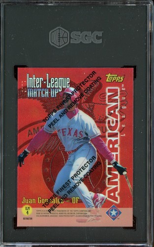 1997 Topps Inter-League Match Up Refractor Tony Gwynn HOF Juan Gonzalez SGC 6 - Picture 2 of 2