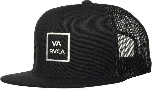 rvca black trucker hat