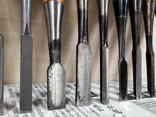 Vintage Japanese Chisel 12set Nomi /Hand Plane Saw Iron Hammer Hand Tool/d66 - Picture 19 of 21