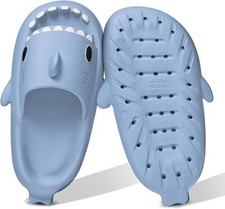 Shark Slides Sandals Non-Slip Open Toe Slippers Cloud Home Outdoor Unisex Shoe
