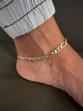 Fígaro Quality 14K Gold Filled Anklet 10” Tarnish Free