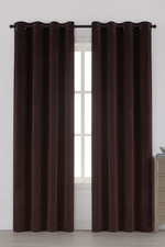 Cortinas De Terciopelo Marron 52x108 2 Paneles Bloqueador De Luz Para Dormitorio