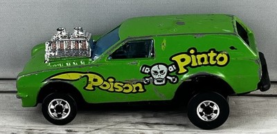 Vintage 1975 Hot Wheels Poison Pinto Light Green Die Cast Toy Car
