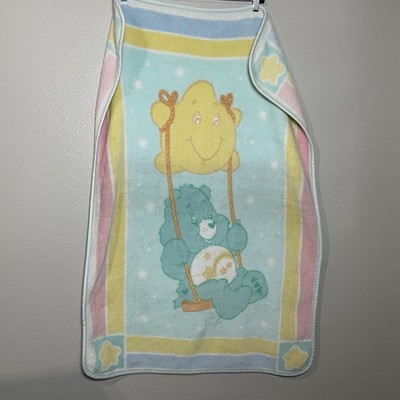 Care Bears Wish Bear Star Swing Pastel Thick Soft Acrylic Crib Baby Blanket