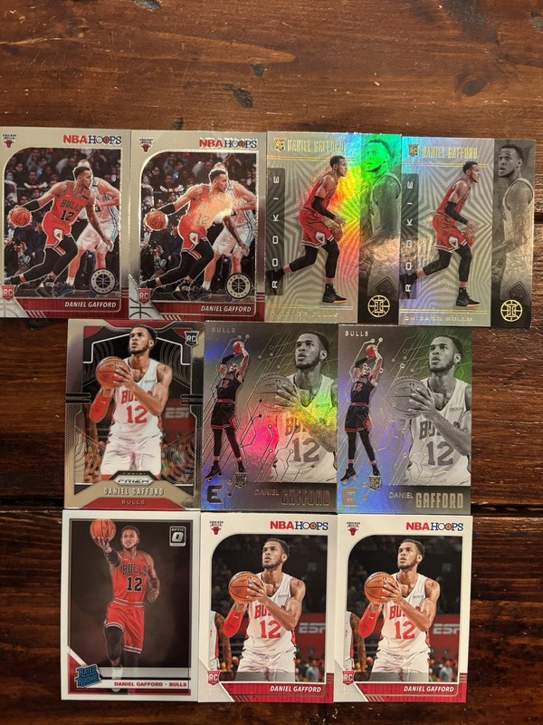 Daniel Gafford RC 10 Card LOT! NBA Hoops / Rookie / Elevate - Chicago Bulls