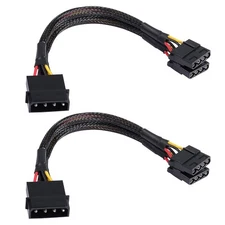 XMSJSIY 4 Pin IDE Y Splitter Adapter Connecter Cable 4 Male to Dual... 