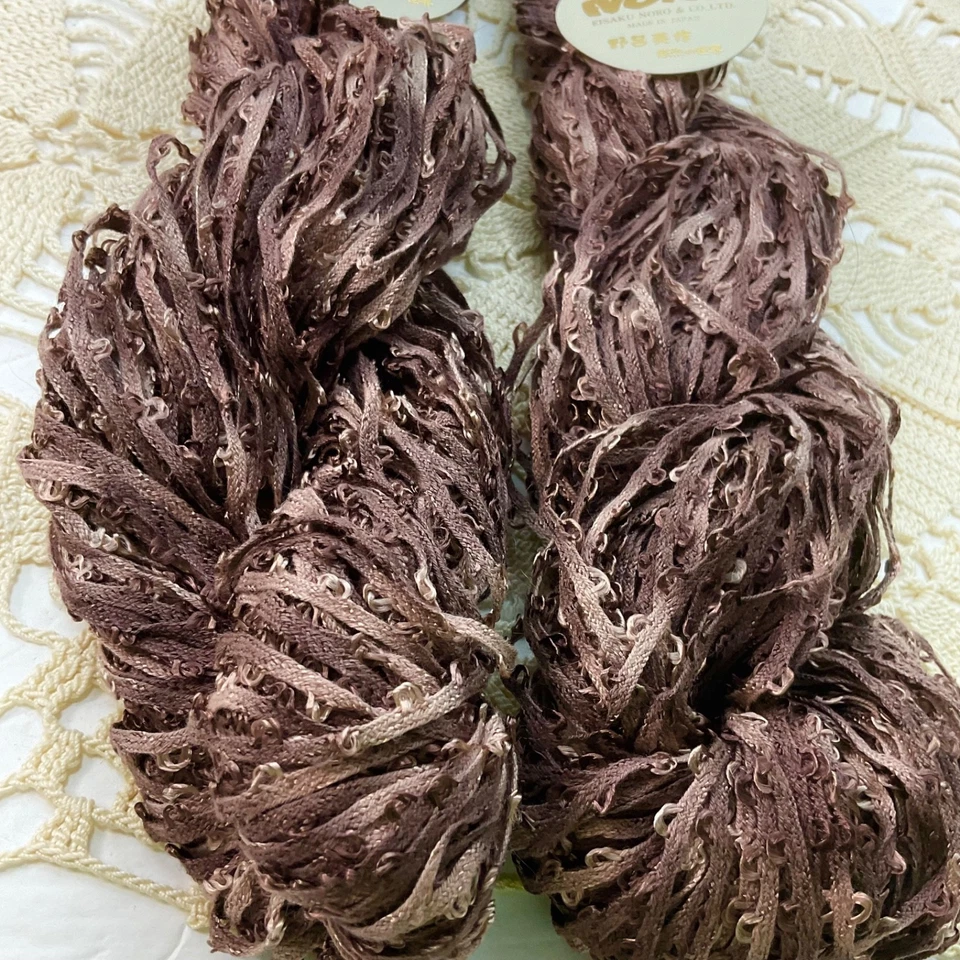 Пряжа Noro Shabon коричневая лента 56 лот из 2 текстурных 70Cotton30ViscoseNew Vint - Изображение 3 из 4