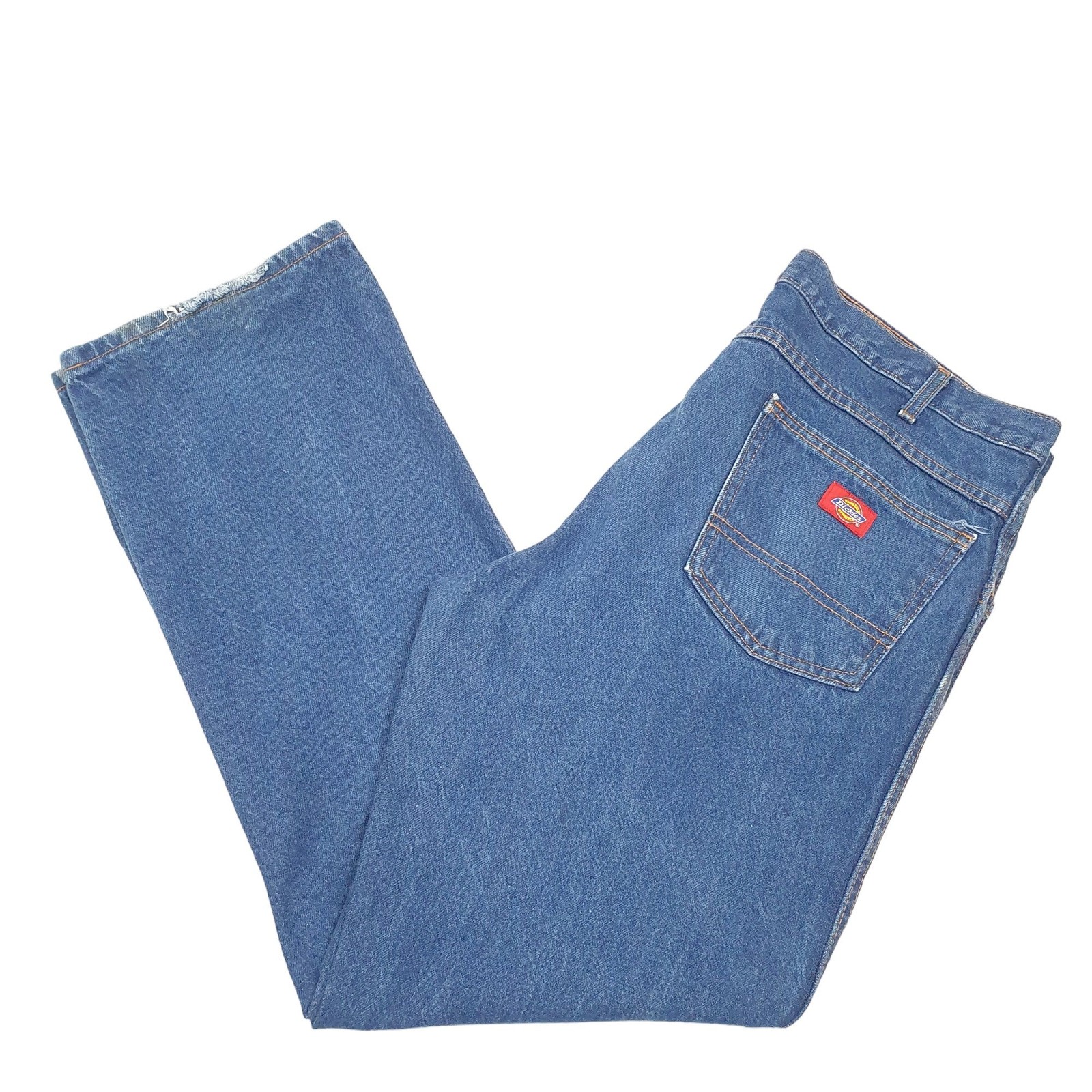 DICKIES Casual Jeans Regular Fit Blue Denim Trousers Mens W38 L30