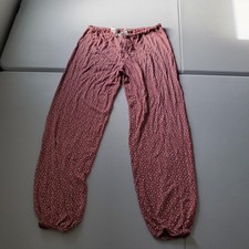 Eberjey Pajama Pants Womens Small Pink Dot Modal Jersey Drawstring Cuffed