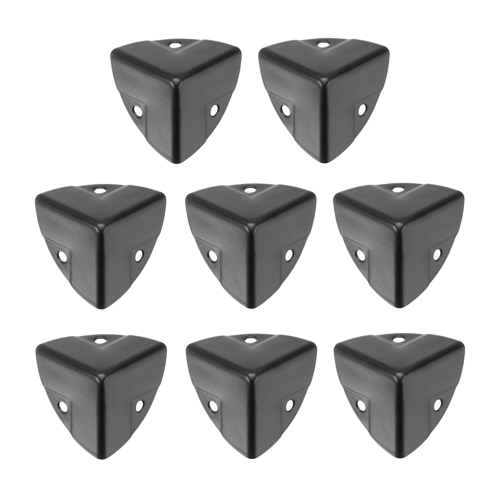 8PCS Metal Corner Protector 0.9 x 0.9 x 0.9 Inch Imprint Edge Black