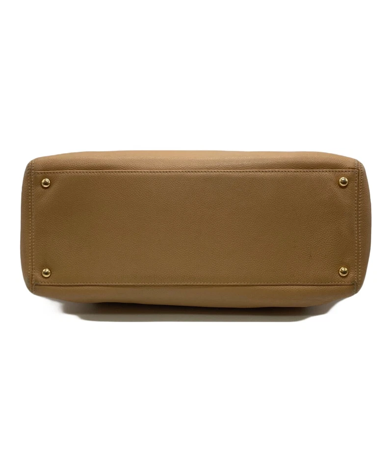 Bolso de Mano Ejecutivo Chanel Cuero Beige Elegante Buen Estado SH0265 Foto 4 de 4