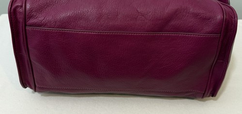 Marc by Marc Jacobs Pebbled Leather Satchel Shoulder Bag Burgundy Purse Large - Picture 8 of 21