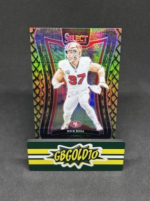 2024 Panini Select Nick Bosa Dragon Scale Gold /10 Prizm 