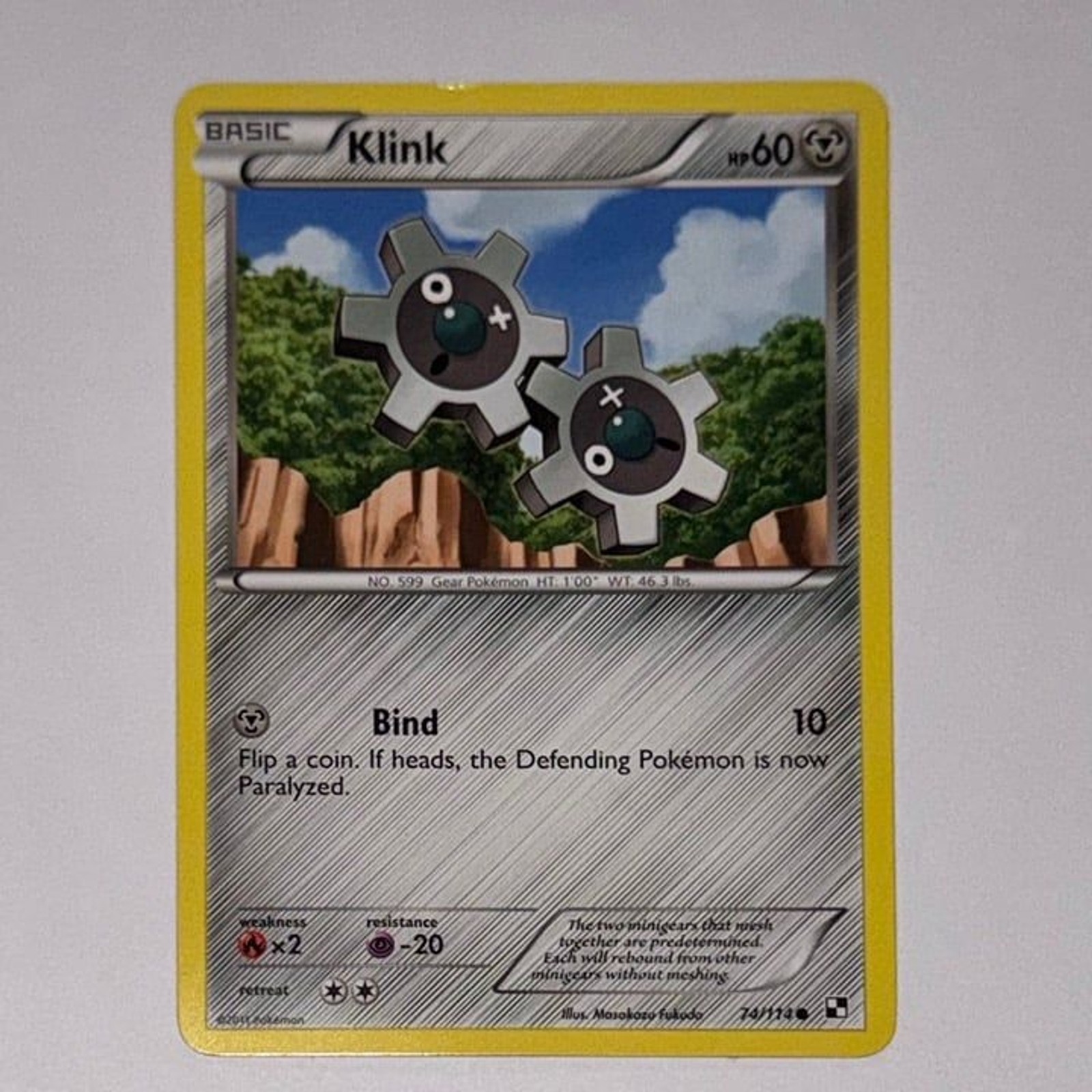 Pokémon Card: Klink 74/114 (Pokemon Black & White)