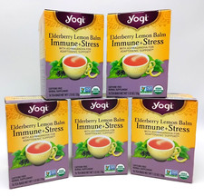 5x16 Tea bag Yogi Tea Elderberry Lemon Balm Immune Plus Stress Herbal Tea
