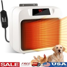 Quiet Pet Heater Wall-Mounted Thermostat Adjustable 300W 600W Safe Indoor Use
