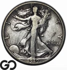 1919-S Walking Liberty Half Dollar, Lower Mintage Better Date