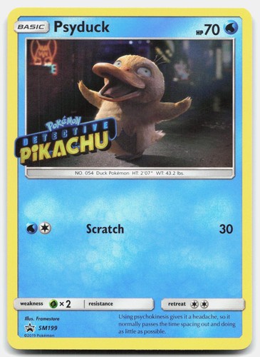 Sun & Moon Promo Psyduck - (Detective Pikachu Stamped SM199 NM Holo Pokemon Card