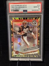 2023 Optic Cris Collinsworth Electricity #39 PSA 10 GEM MT * #/69 * POP 1