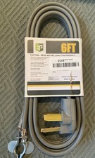 6FT 3-Prong Dryer Cord NEMA 10-30 Plug Gray Power Cord