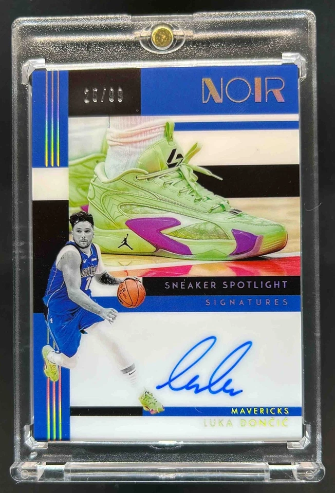 Zapatilla deportiva Panini Noir Luka Doncic 2024 Spotlight Signatures automática #25/99 Mavericks