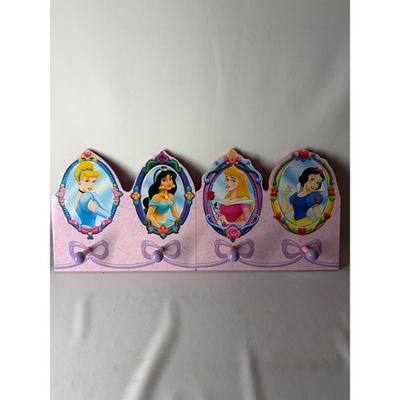 #ad Delta Disney Princess Coat Rack Wall Hanger 4 Hooks Wooden Baby Girl Room Decor $20.00