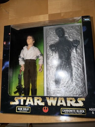 Star Wars 1998 Collector Series -Han Solo as Prisoner w/ Carbonite Block - New !