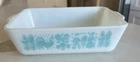 Vintage Pyrex 0503 TURQUOISE 1 1/2 QT AMISH BUTTERPRINT Refrigerator Dish