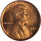 1934-P Lincoln Cent NGC MS66 RD Blazing Full Red Gem Strong Strike