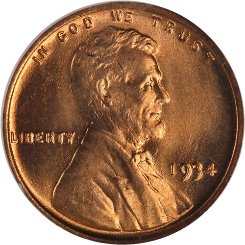 1934-P Lincoln Cent NGC MS66 RD Blazing Full Red Gem Strong Strike